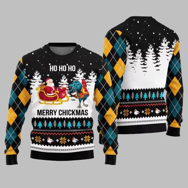 Merry Chickmas Santa Ugly Sweater Christmas 2025 5