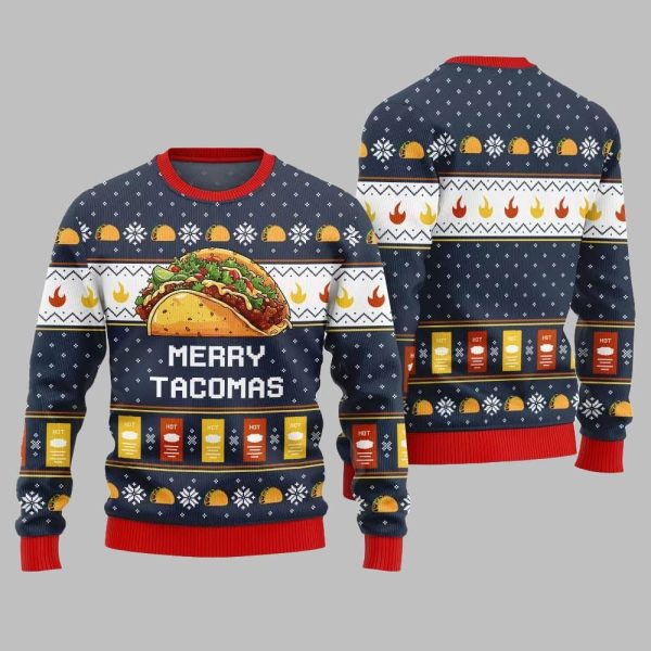 Merry Tacomas Ugly Sweater Christmas 2025 2