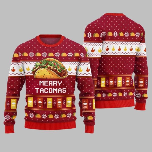 Merry Tacomas Ugly Sweater Christmas 2025 4