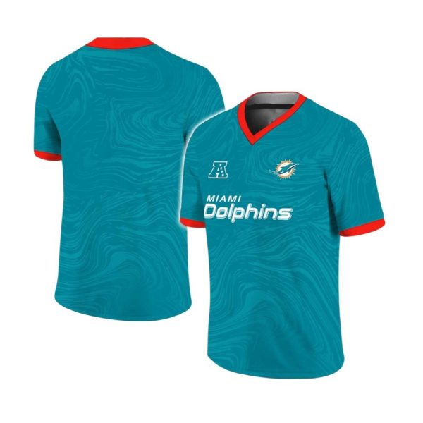 Miami Dolphins Soccer Football Jersey 2025 1 2