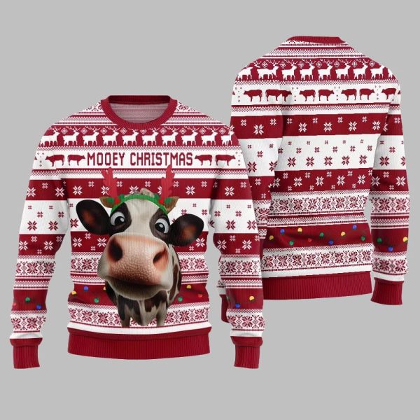 Mooey Christmas Cow Ugly Sweater Christmas 2025 2