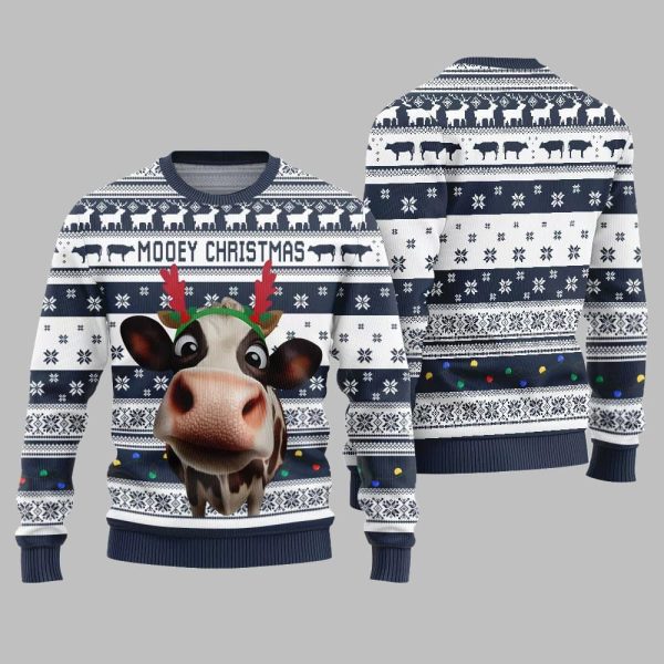 Mooey Christmas Cow Ugly Sweater Christmas 2025 3