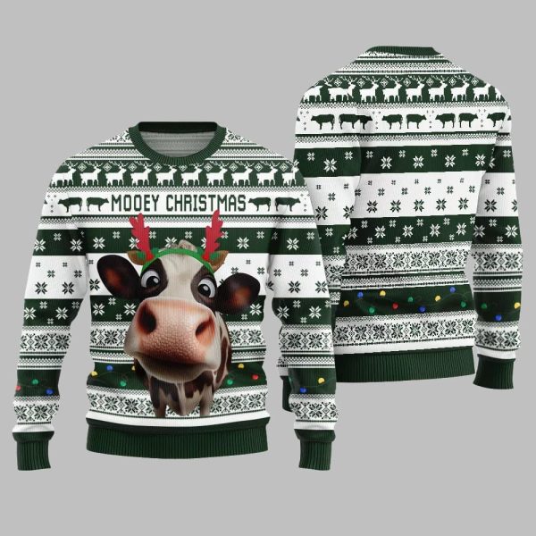 Mooey Christmas Cow Ugly Sweater Christmas 2025 4