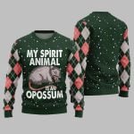 My Spirit Animal Is An Opossum Ugly Sweater Christmas 2025