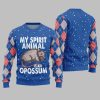 My Spirit Animal Is An Opossum Ugly Sweater Christmas 2025 3