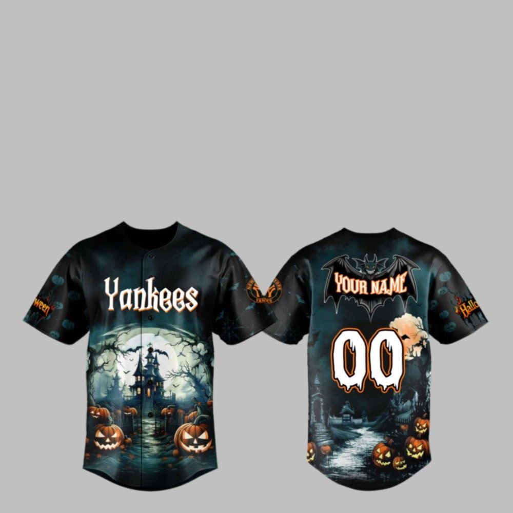 NY Yankees Happy Halloween 2025 Jersey NY Yankees Happy Halloween 2025 Jersey