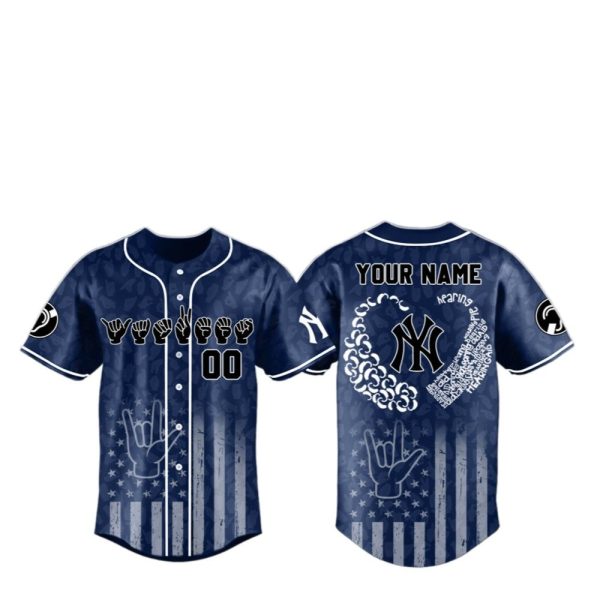 NY Yankees Deaf And Hard of Hearing Awareness Day 2025 Jersey 1 2