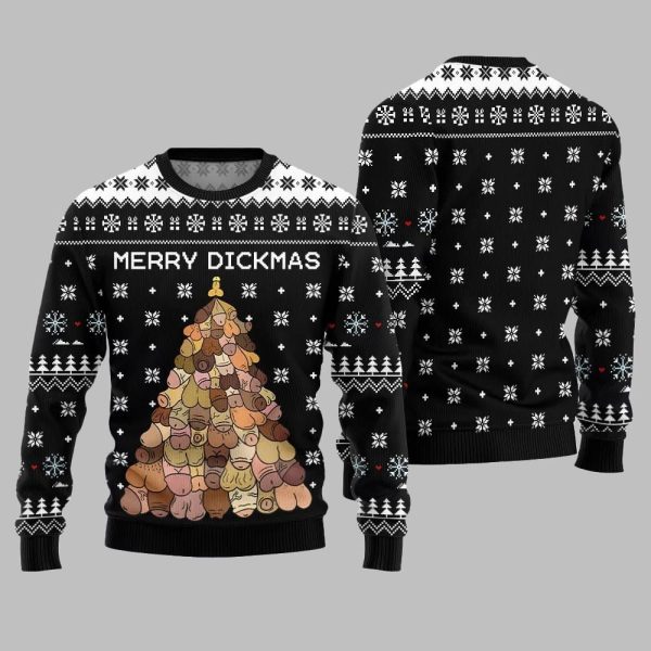 Naughty Funny Merry Dickmas Ugly Sweater Christmas 2025 2