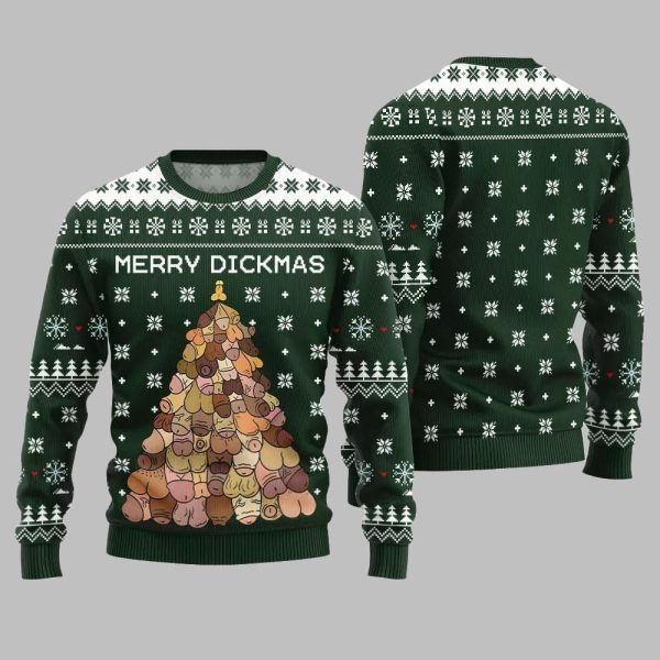 Naughty Funny Merry Dickmas Ugly Sweater Christmas 2025 3