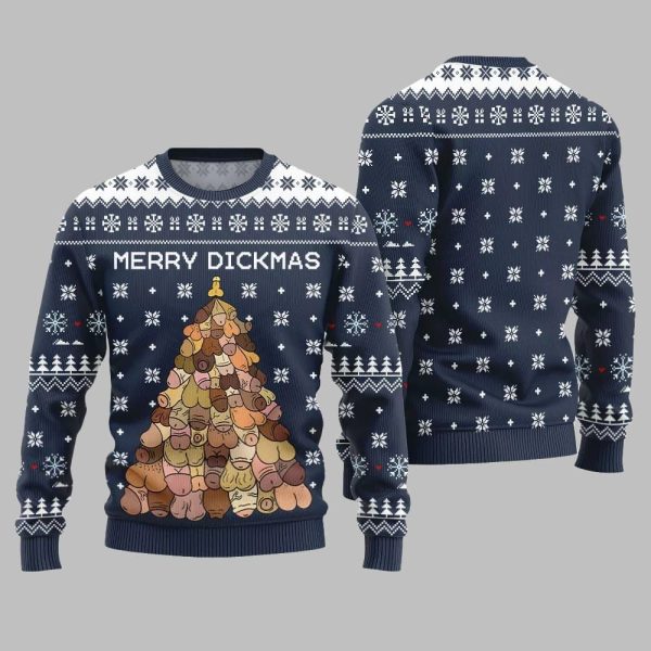 Naughty Funny Merry Dickmas Ugly Sweater Christmas 2025 4