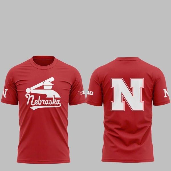 Nebraska Cornhuskers Baseball Stickman Shirt 2025 3