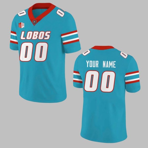 New Mexico Lobos Turquoise Football Jersey 2025 0 1