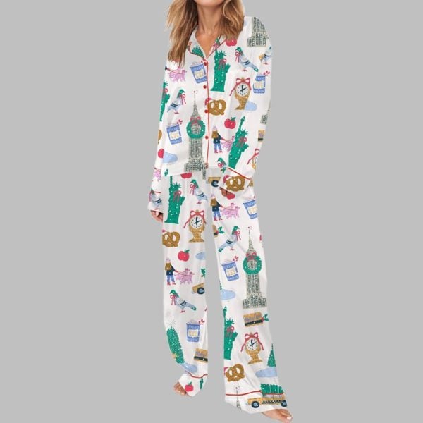 New York City Christmas Pajama Set For Women 2