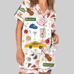 New York Travel Short Sleeve Pajama Set