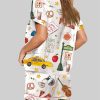 New York Travel Short Sleeve Pajama Set 2