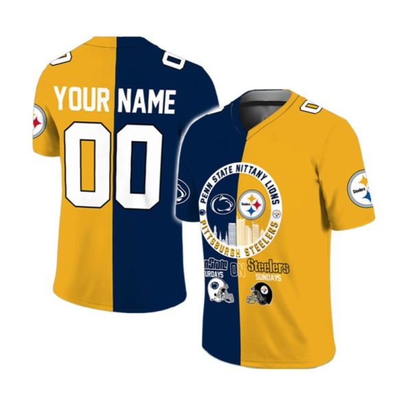 Nittany Lions On Saturdays Steelers On Sundays Jersey 1 2