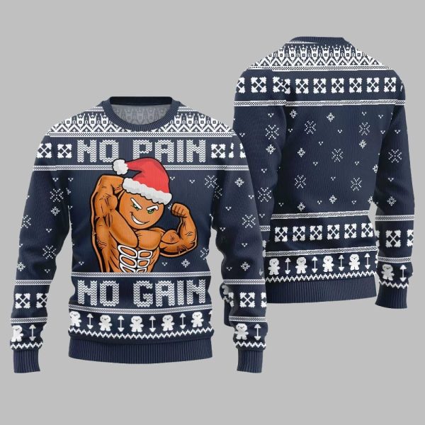No Pain No Gain Ugly Sweater Christmas 2025 2
