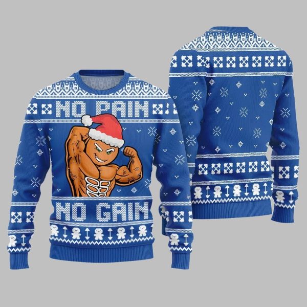 No Pain No Gain Ugly Sweater Christmas 2025 3