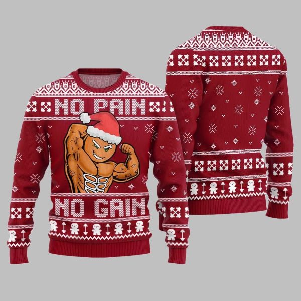 No Pain No Gain Ugly Sweater Christmas 2025 5