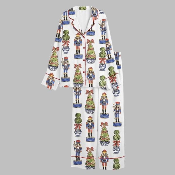Nutcracker Topiary Christmas Tree Pajama Set 2