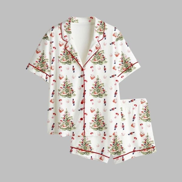 Nutcracker Toy Tree Christmas Holiday Pajamas Set 1