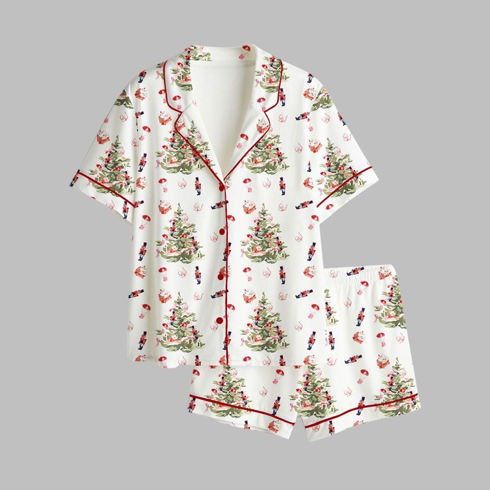 Nutcracker Toy Tree Christmas Holiday Pajamas Set 1 Nutcracker Toy Tree Christmas Holiday Pajamas Set 1