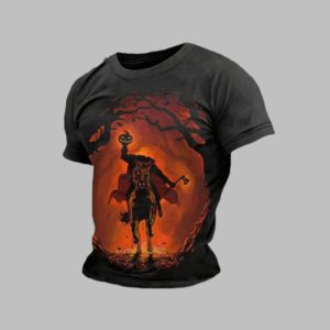 2025 Halloween Headless Horseman Print Shirt