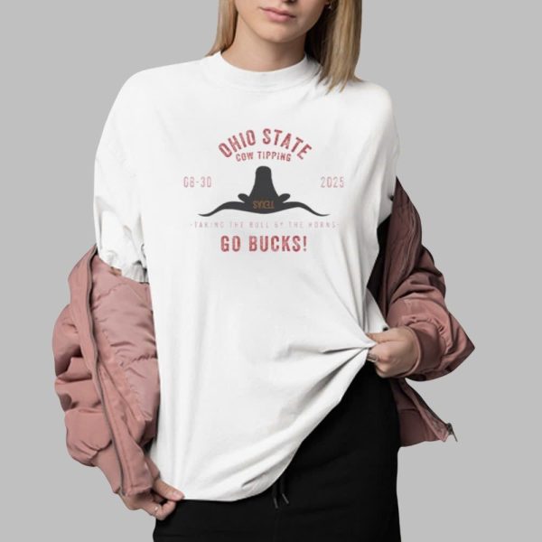 Ohio State Vs Texas Cow Tipping Football Game 2025 Shirt 0 2