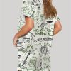 Outdoor Whimsical Style Hand Drawn Cabin Party Camping Wilderness Pajama Set 6