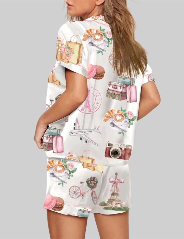 Paris France Girls Trip Family Vacation Summer Travel Pajama Set 2