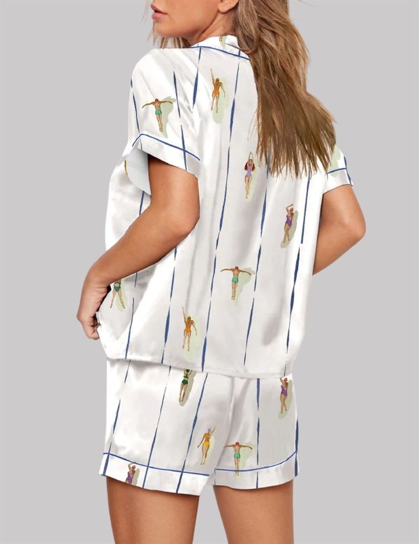 People Swimming In Pool Summer Minimalist Tiny Swimmers Pajama Set 2