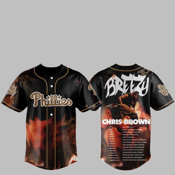 Phillies Chris Brown Breezy Bowl XX Stadium World Tour 2025 Jersey