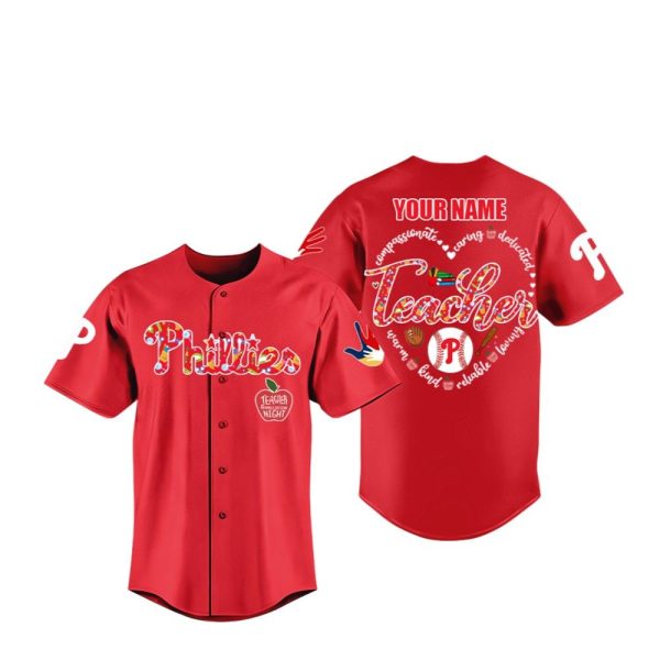Phillies Happy Teacher Jersey 2025 1 2