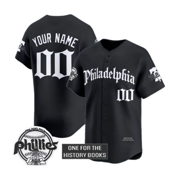 Phillies Retro Gothic Black Edition Jersey 2025 1 2
