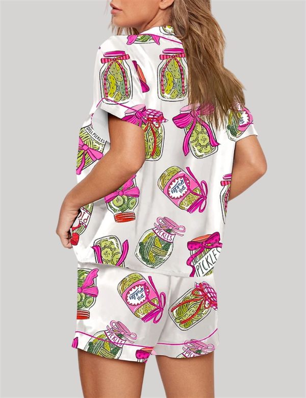 Pickle Lover Pink Bows Pajama Set 2