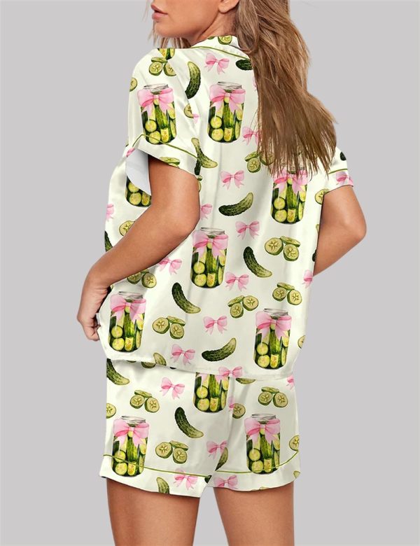 Pickles Coquette Cute Bow Pickle Jar Pajama Set 3