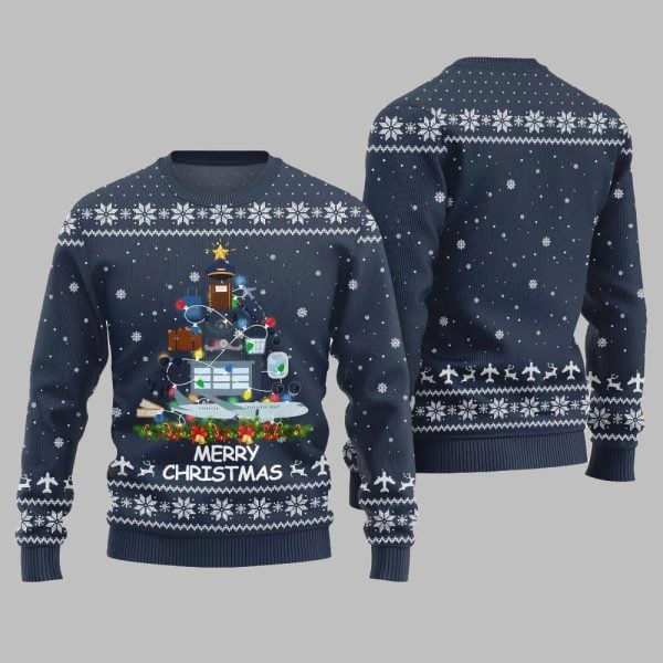 Pilot Merry Christmas Tree Ugly Sweater Christmas 2025 2