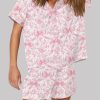Pink Coquette Bows Floral Pattern Pajama Set 3