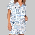 Portugal Whimsical Style Illustration Pajama Set