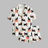 Pumpkin And Cat Halloween Pajama Set 1