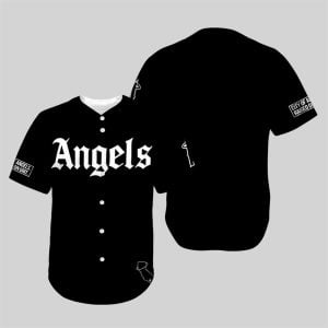 Los Angeles Angels Gothic Black Edition Jersey 1