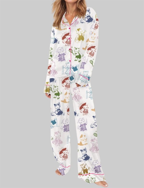 Retro Kitten Cute Pajama Set 2