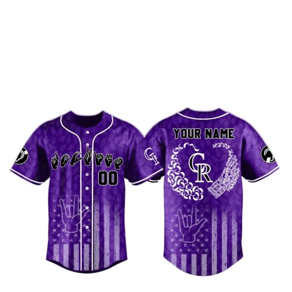 Rockies Deaf And Hard of Hearing Awareness Day 2025 Jersey 1 2