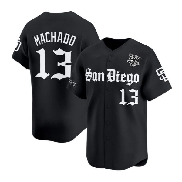 SD Padres Machado 2025 Gothic Jersey 1 2