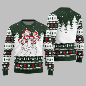 Hilarious Bowling Ugly Sweater Christmas 2025 1