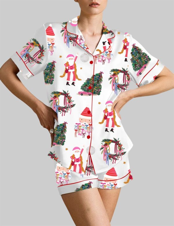 Santa Christmas Tree Pajama Set 1