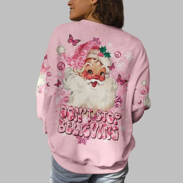 Santa Claus Dont Stop Believing Shirt 2025 Christmas 3