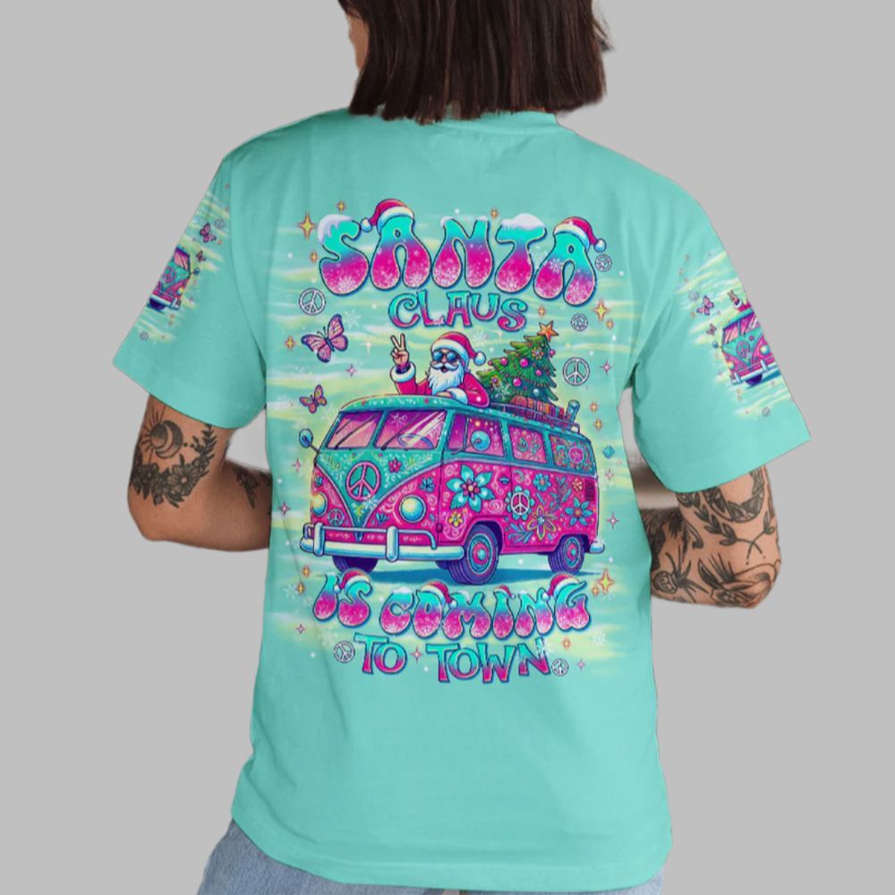 Santa Claus Is Coming To Town Shirt 2025 Christmas 2 Santa Claus Is Coming To Town Shirt 2025 Christmas