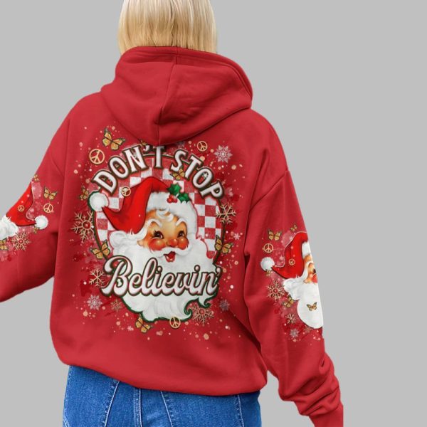 Santa Dont Stop Believin Shirt 2025 Christmas 4