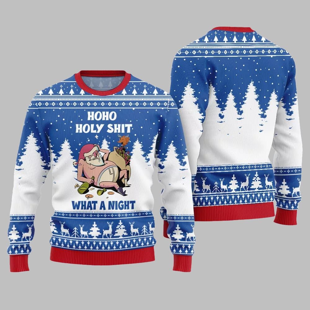 Santa Holy Shit What A Night Ugly Sweater Christmas 2025 1 Santa Holy Shit What A Night Ugly Sweater Christmas 2025 1